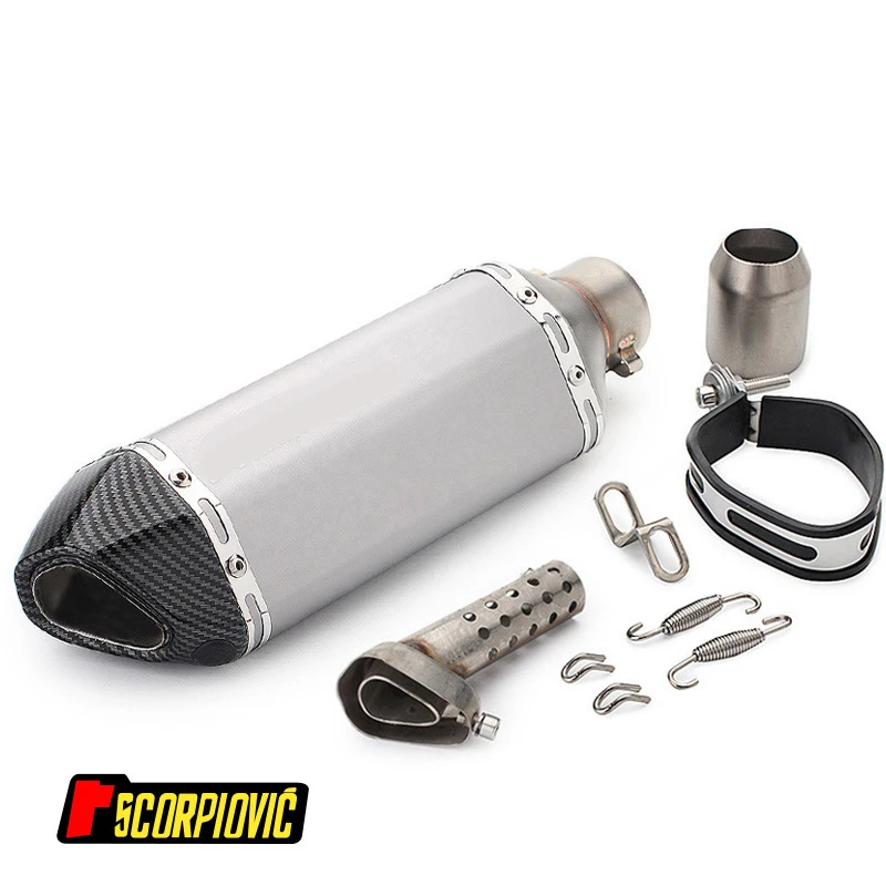 

Простая установка, универсальная выхлопная труба мотоцикла, нержавеющая сталь 304, выхлопная система мотоцикла, глушитель, электрический выхлоп мотоцикла