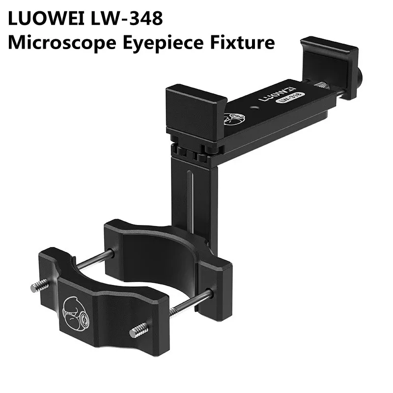 LUOWEI LW-318 Microscope Eyepiece Fixture for Phone Maintenance Aluminum Telescopic Adjustable Holder in Multiple Direction