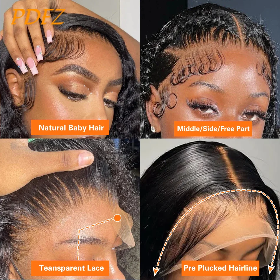 Curly Lace Front Human Hair Wig 13x4 Lace Front Wigs Human Hair HD Lace Frontal Wig Glueless Wigs Human Hair Pre Plucked Pre Cut