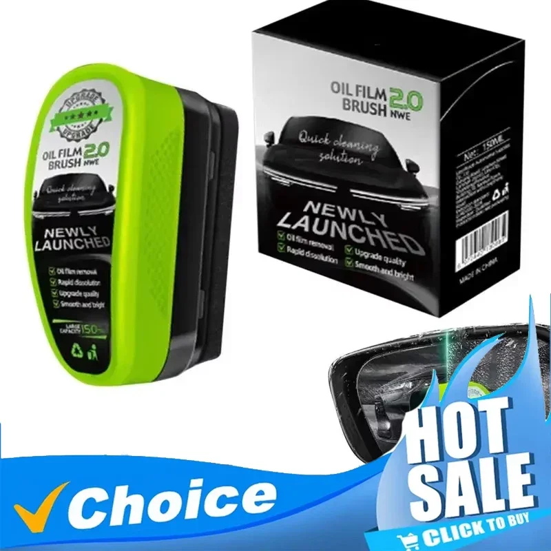 

150 мл средство для удаления масляной пленки автомобильного стекла, средство для очистки лобового и бокового окна с щеткой, прочное автоматическое покрытие стекла для ухода за автомобилем