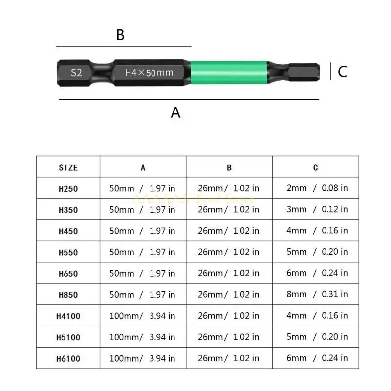 A2BE Impact Resistant Insert Bit High Torque Head Power BitAlloy Steel