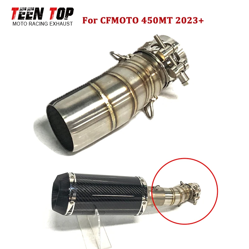 

For CFMOTO 450MT Exhaust Middle Link Pipe For CF MOTO 450MT Motorbike Exhaust Pipe Escape Moto Mid Connect Tube Fit 51mm Elbow