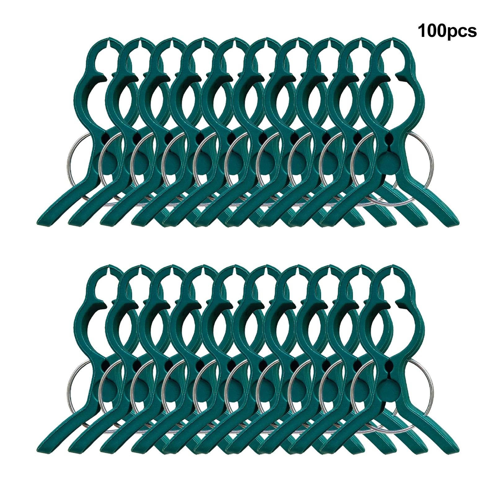

100pcs/Bag Plant Fixed Clips Reusable Gardening Clip Plant Vine Flower Seedling Tomatoes Support Garden Supplies Green