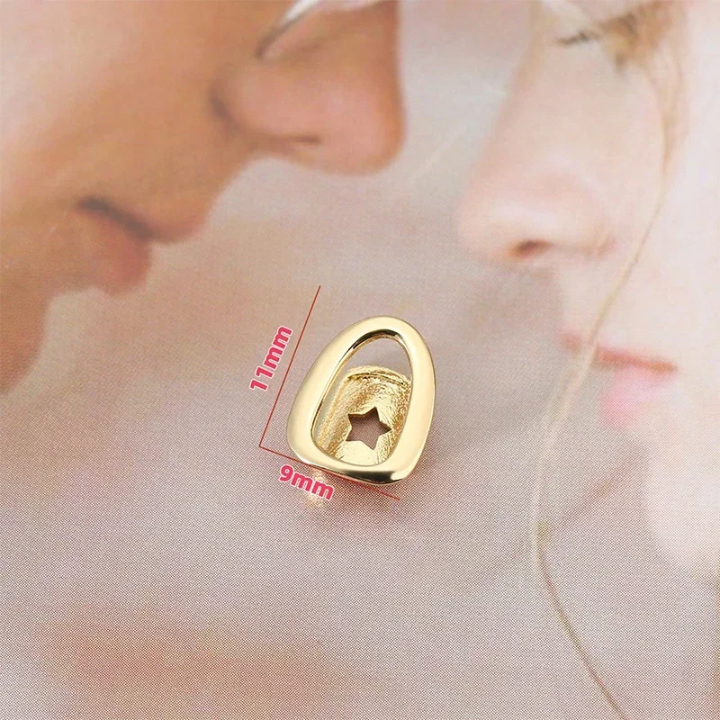 Hip Hop Hollow Star Tooth Grillz Teeth Decoration Tooth Caps Fangs Dental Grills For Women Men Jewelry Cosplay