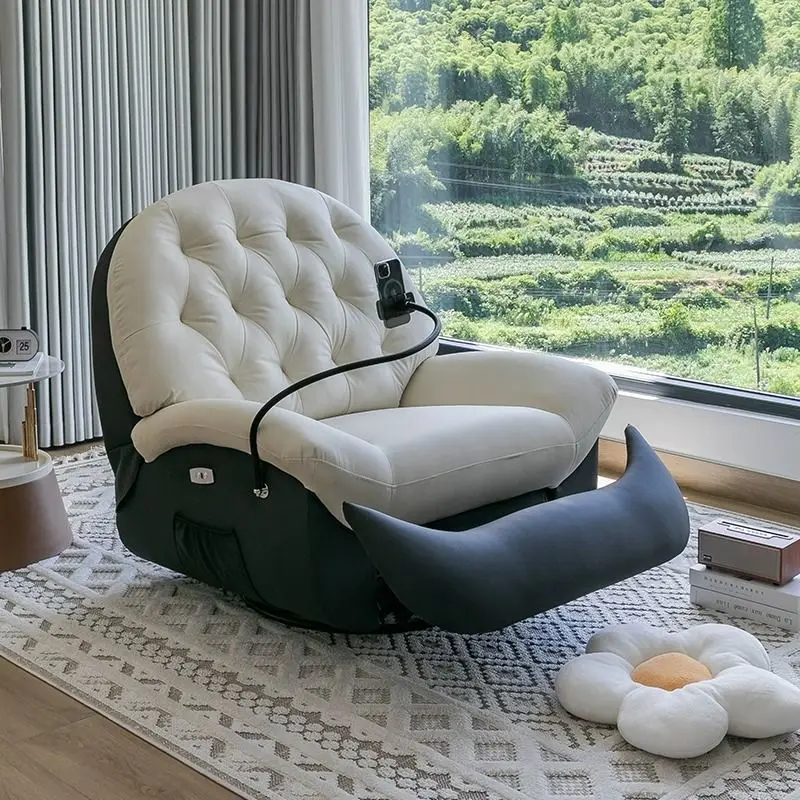 Lazy electric massage rotating rocking chair balcony living room small apartment single sofa chair