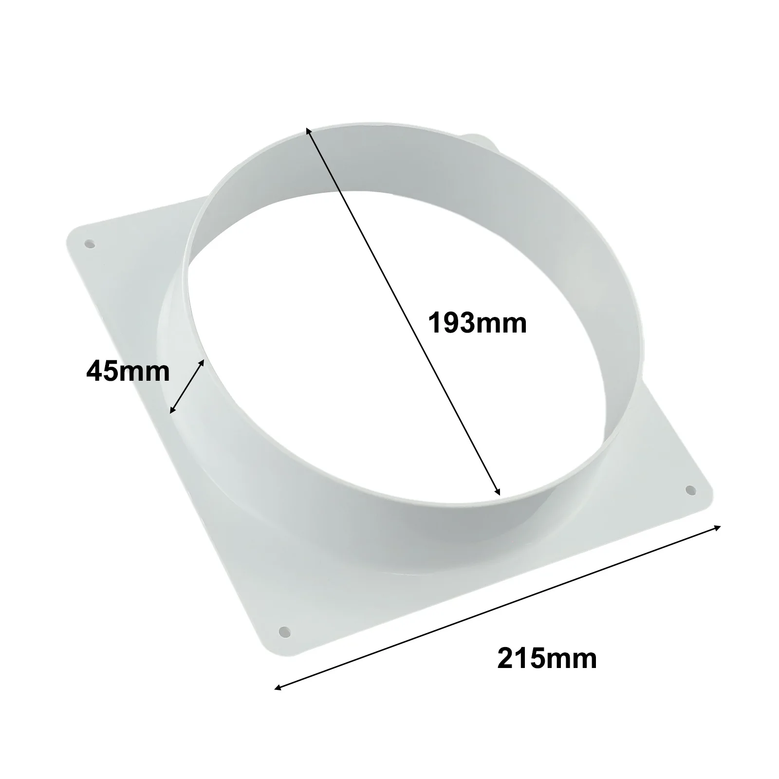 Flange Connection Convenient Flange Interface for Mobile Air Conditioner Exhaust Pipe ABS Material 100mm 150mm 200mm Available