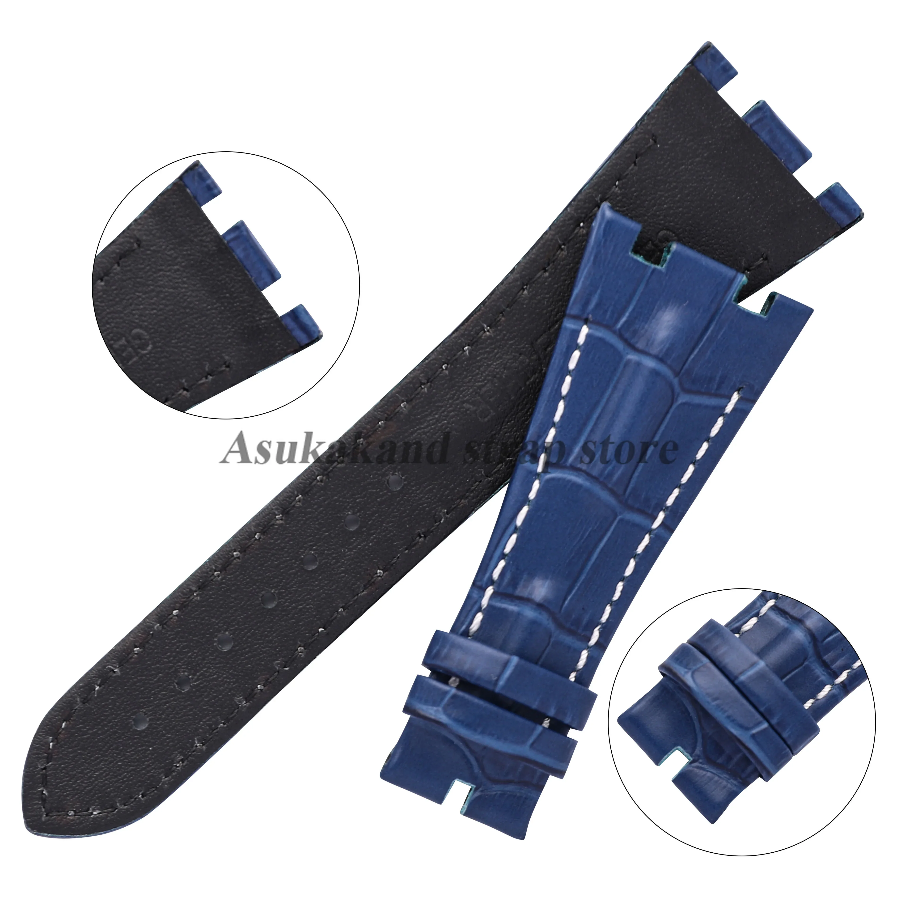 28 مللي متر أسود براون حزام ساعة من الجلد ل 26133/15500 حزام ل رويال أوك أوفشور 15710/15400/26470 الرياضة حزام الساعات الرجال سوار