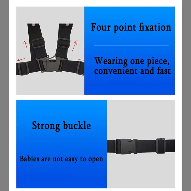 Kids Motorcycle Harness High Strength Motorcycle Bicycle Bike Safety Seat Belt Strap Harness Adjustable Children Safety Harness