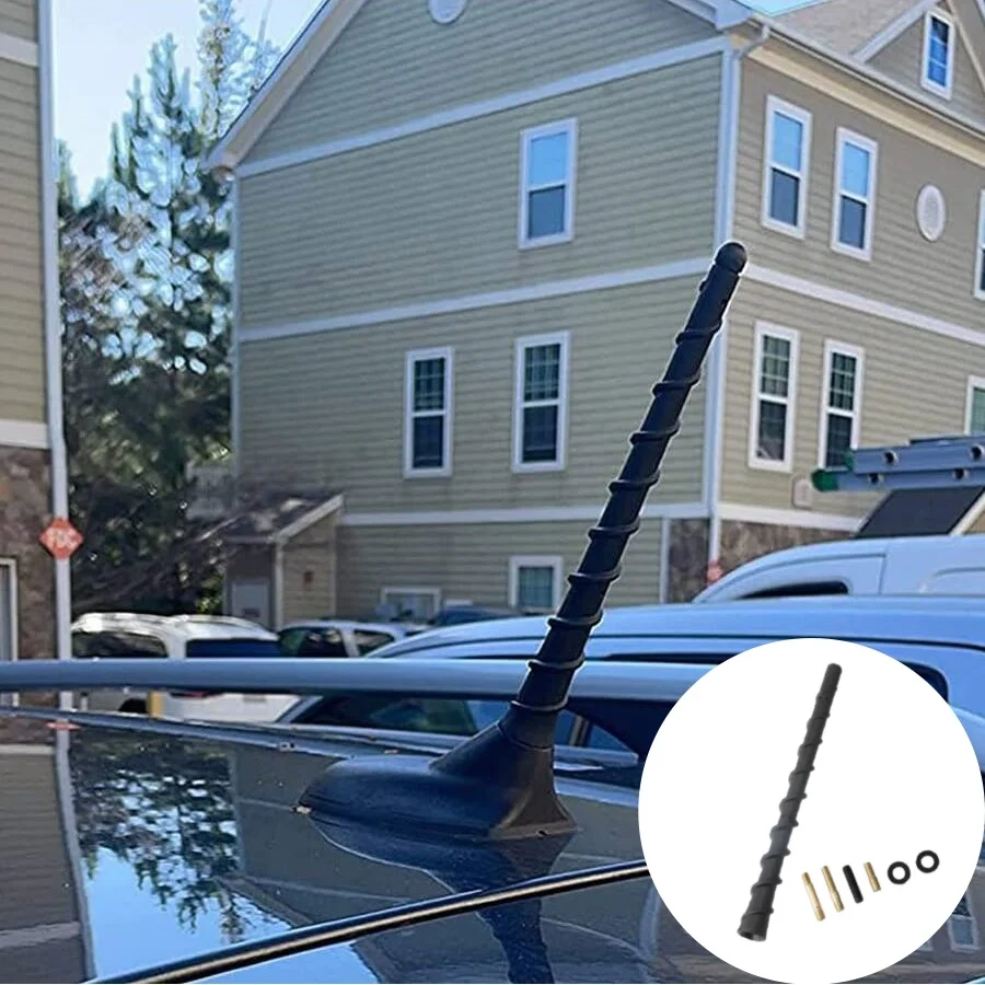 

Car Radio FM AM Antenna Roof Spiral Bending Antenna, AM FM Reception, Exterior Automotive Antenna Replacement