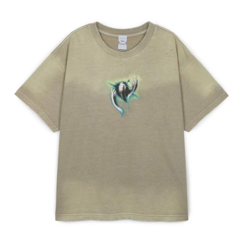 New Retro Fashion Brand Short Sleeved Top Summer Versatile Casual Round Neck Protocol Index T-shirt High-quality Tee