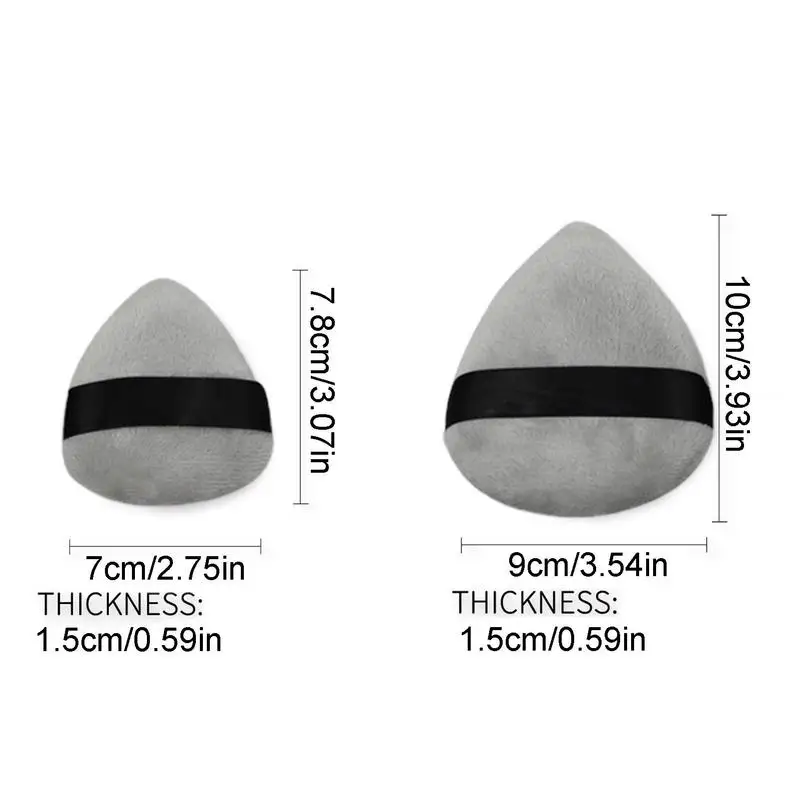 إسفنجات مكياج مثلثة ، إسفنجة بودرة رطبة وجافة ، إسفنجة مستحضرات تجميل للوجه للنساء ، 2 *