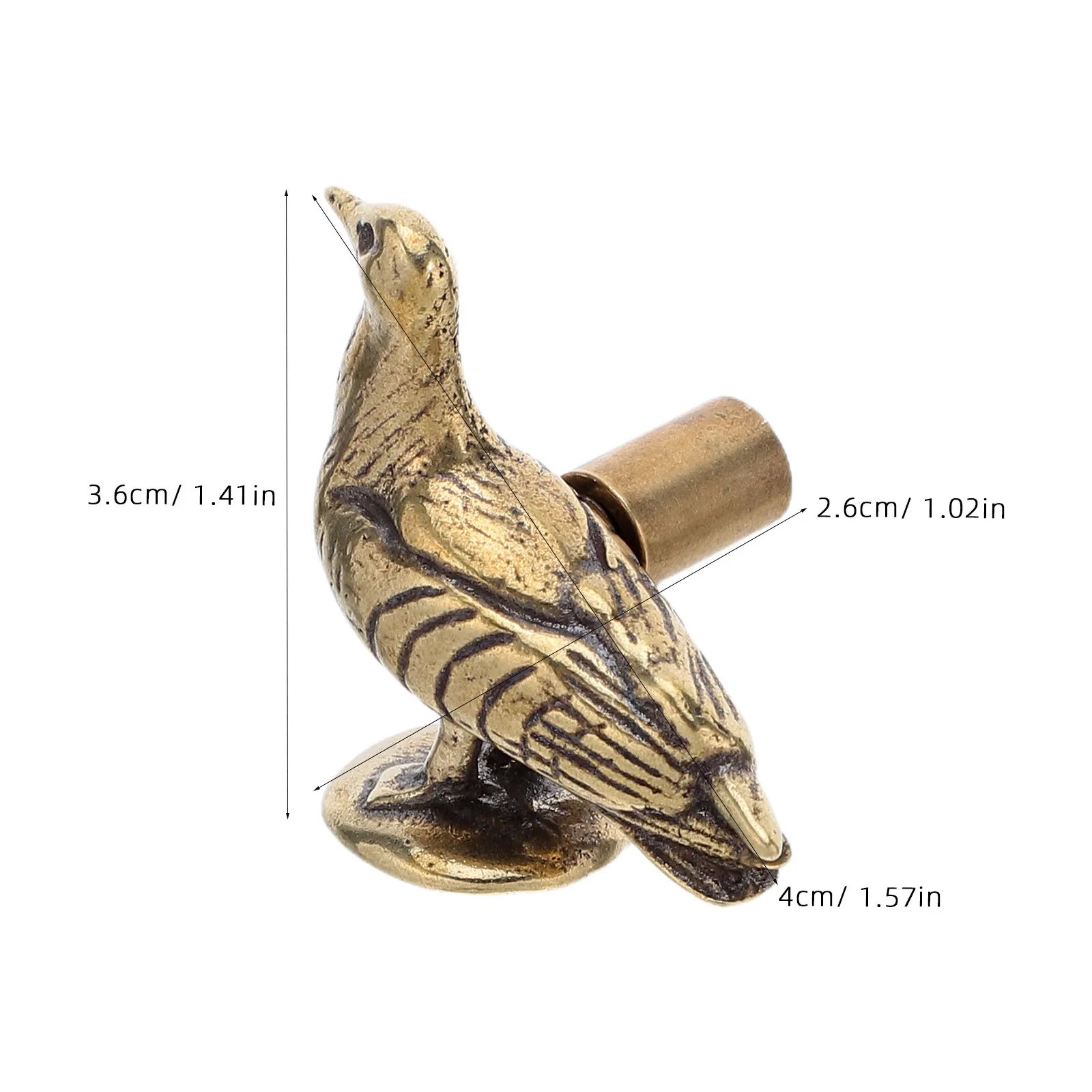 2Pcs Cabinet Door Handles Brass Bird Knobs Peace Dove Drawer Pulls Vintage Decorative Hardware for Kitchen Wardrobe Bathroom