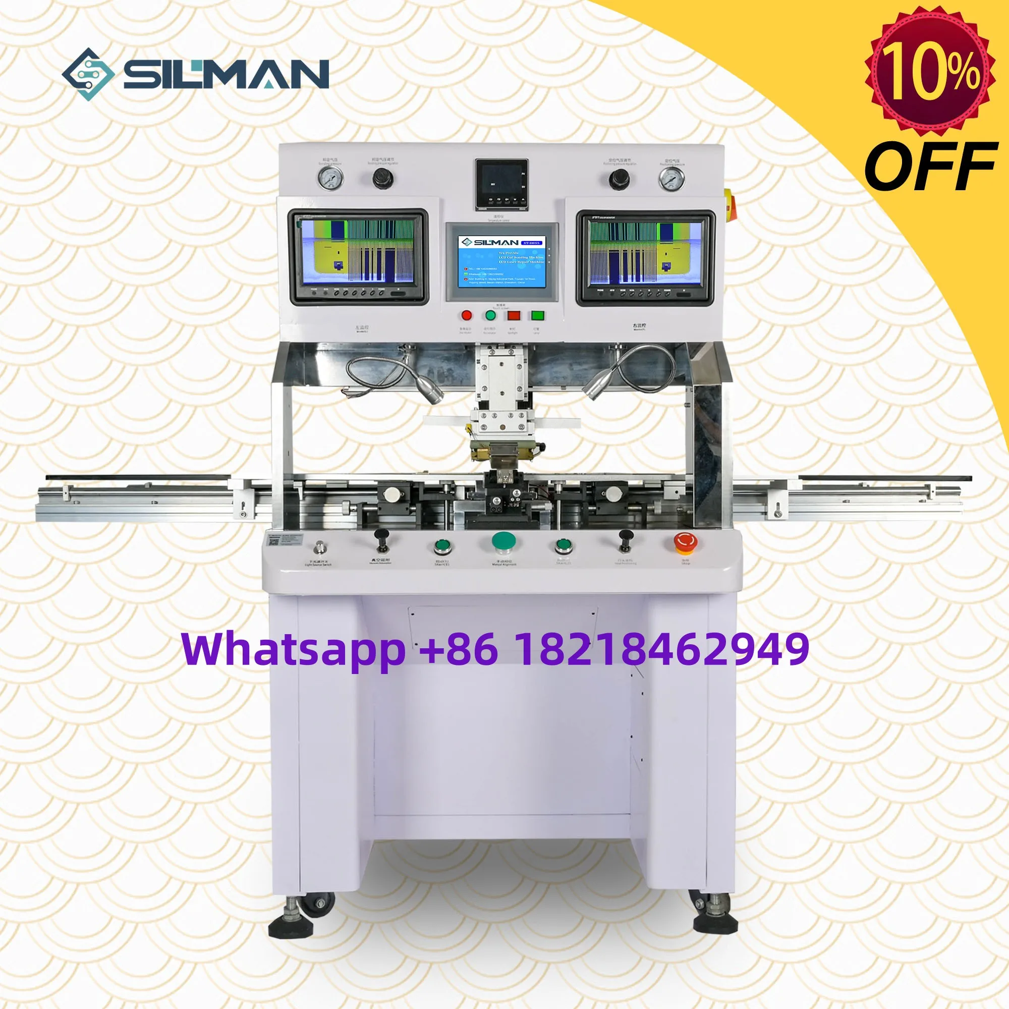 Silman ST-100SS COF Bonding Machine Single Head Hot Press Pulse For Repairing COG FPC ACF TV Screen LCD Laptop Monitor