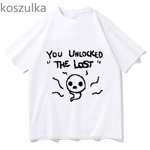 Bindning av Isaac Du låste upp den förlorade T-shirt Vintage grafiska T-shirts Herr Dam Mode Klassiska O-ringade Kortärmade T-shirts 8 best sales Isaac-t-shirt med bindning - №2