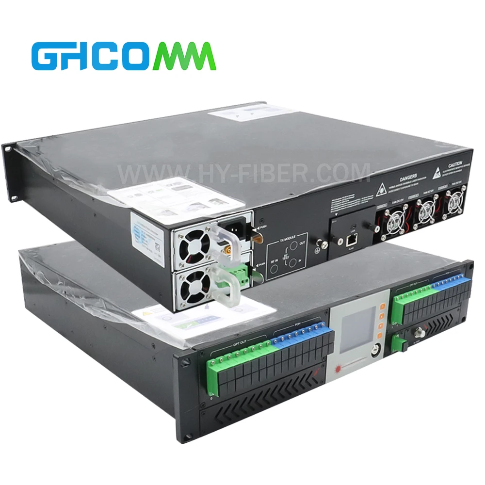 

32-канальный оптический усилитель CATV 1550 нм, 23 дБм с WDM EDFA, оптический порт SC/APC, двойное питание, 220 В или 48 В