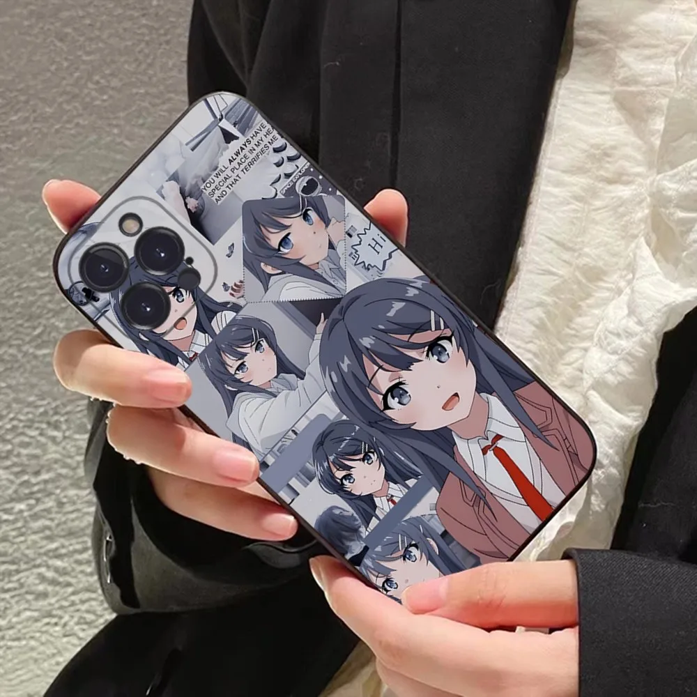 Anime Mai Sakurajima Phone Case For iPhone 15 14 11 12 13 Mini Pro XS Max Cover 6 7 8 Plus X XR SE 2020 Funda Shell