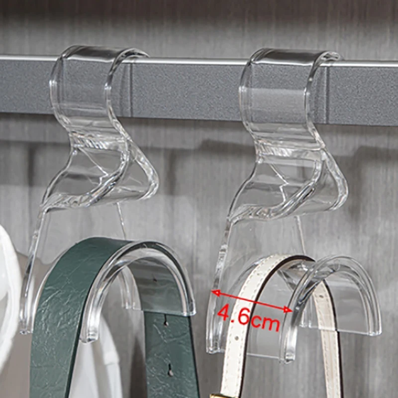 Multi-functional Hanger Hood Hook Wardrobe Plastic Hanging Hook Cloakroom Bedroom Dormitory Hook Acrylic Bag Hook