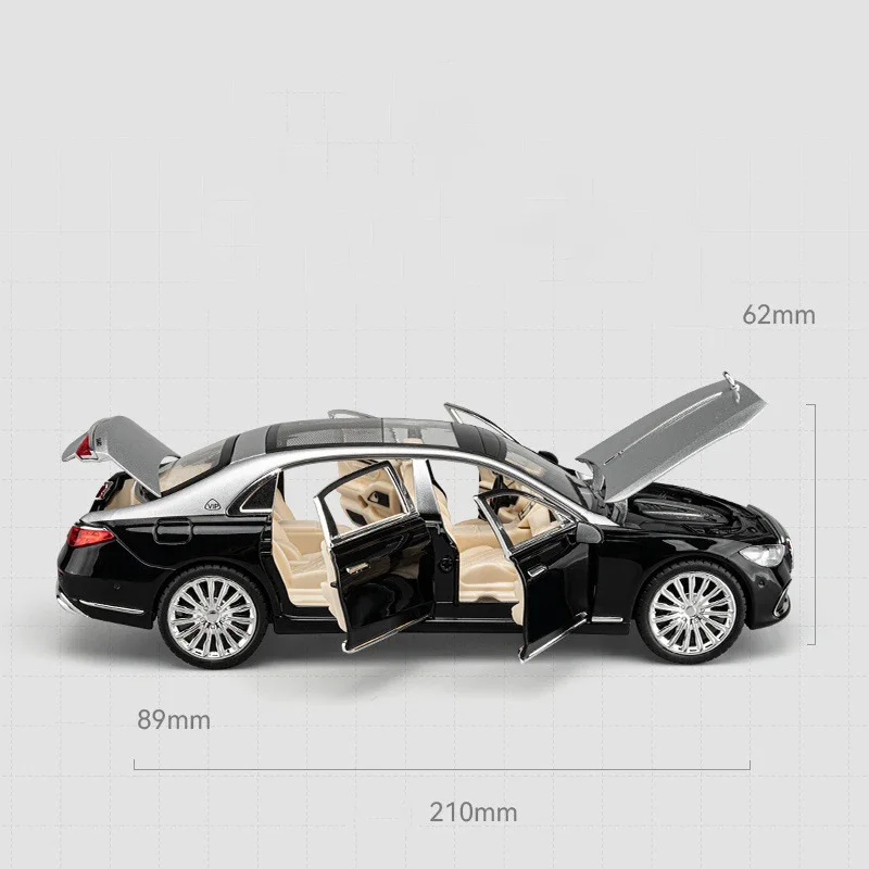 1:22 Mercedes-Benz Maybach S680 Alloy Model Car Toy Diecasts Casting Sound and Light Car Toys For Children Vehicle