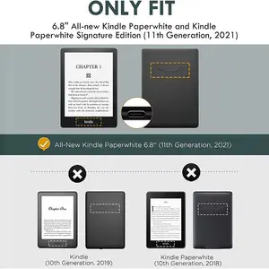 غطاء ذكي من جلد البولي يوريثان الرقيق للغاية ، غطاء واقي ، فوليو لجهاز Kindle Paperwhite 5 الجيل الحادي عشر ، 6.8 أفضل 10 ملحقات مبيعات لإوقد - رقم 4