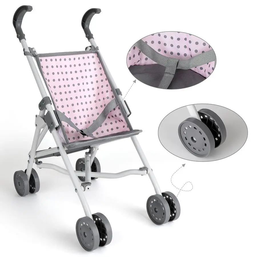 عربة أطفال لعربة الأطفال وسرير أطفال وحضانة لعب الأدوار مع ملحقات وبساط لعب، وسرير سفر، عربة أطفال قابلة للطي أ #3