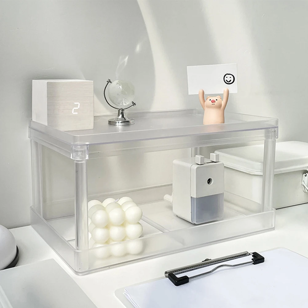 

Double Layer Storage Rack Makeup ganizer Clear Shelving Accessories Multifunctional Shelf Sundries ganizer