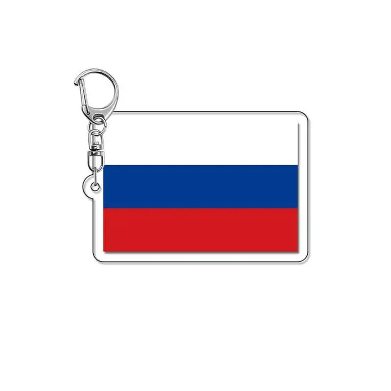 Keychain Decoration National flag Russia Republic of Korea Germany Singapore Cosplay Accessories Pendant Gift