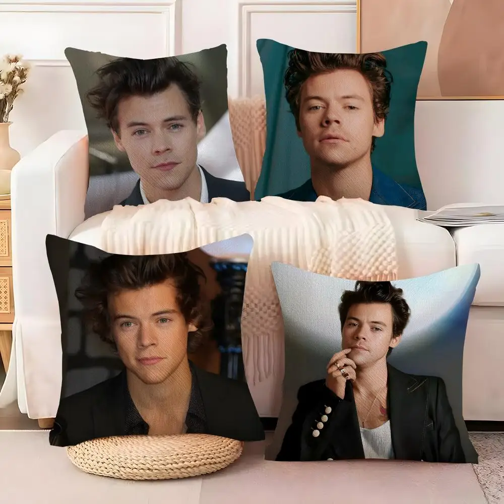 Singer H-HaRRys S-Styles Cushion Cover  Plush Fabric Soft Double Sided Print Sofa Cushion Cover Throw Pillow Covers