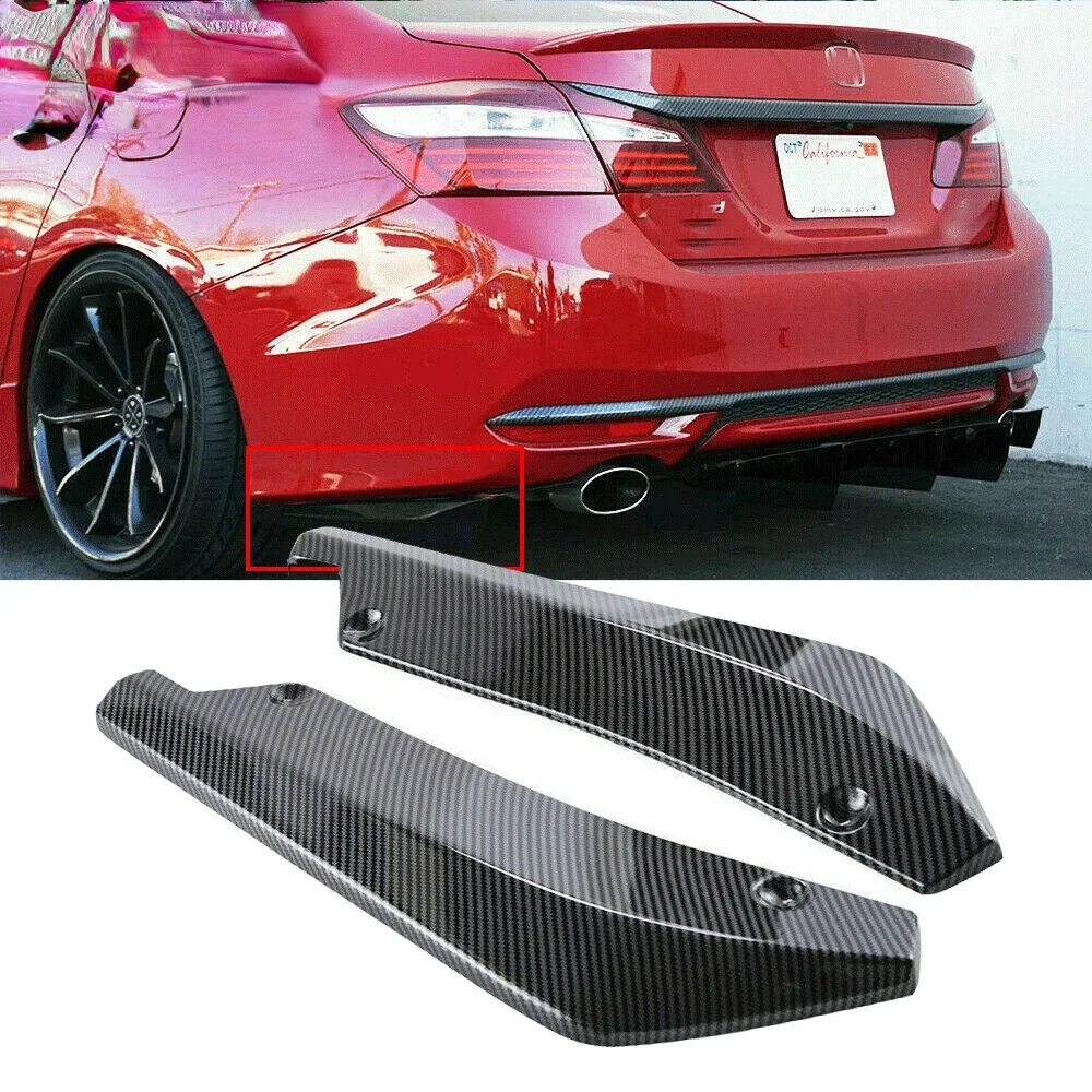 

2PCS Rear Bumper Lip Diffuser Splitter Canard Spoiler Body Kit Protect Universal for Honda Accord 2018 2000-2022 Car Accessories