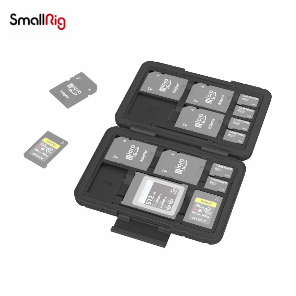 

SMALLRIG SD Card Holder Memory Card Holder Case 15 Slots, Water-Resistant for SD Card, Micro SD Card, XQD Card - 3192