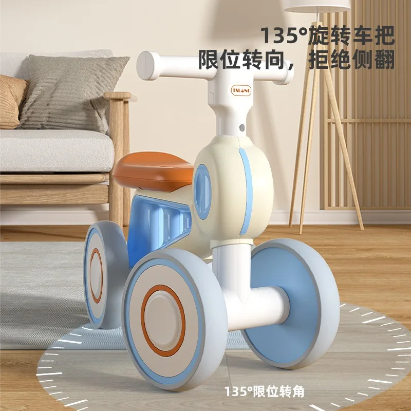 Children\'s twist car slide car anti-rollover stroller 1-3-year-old baby toy car without pedal pulley