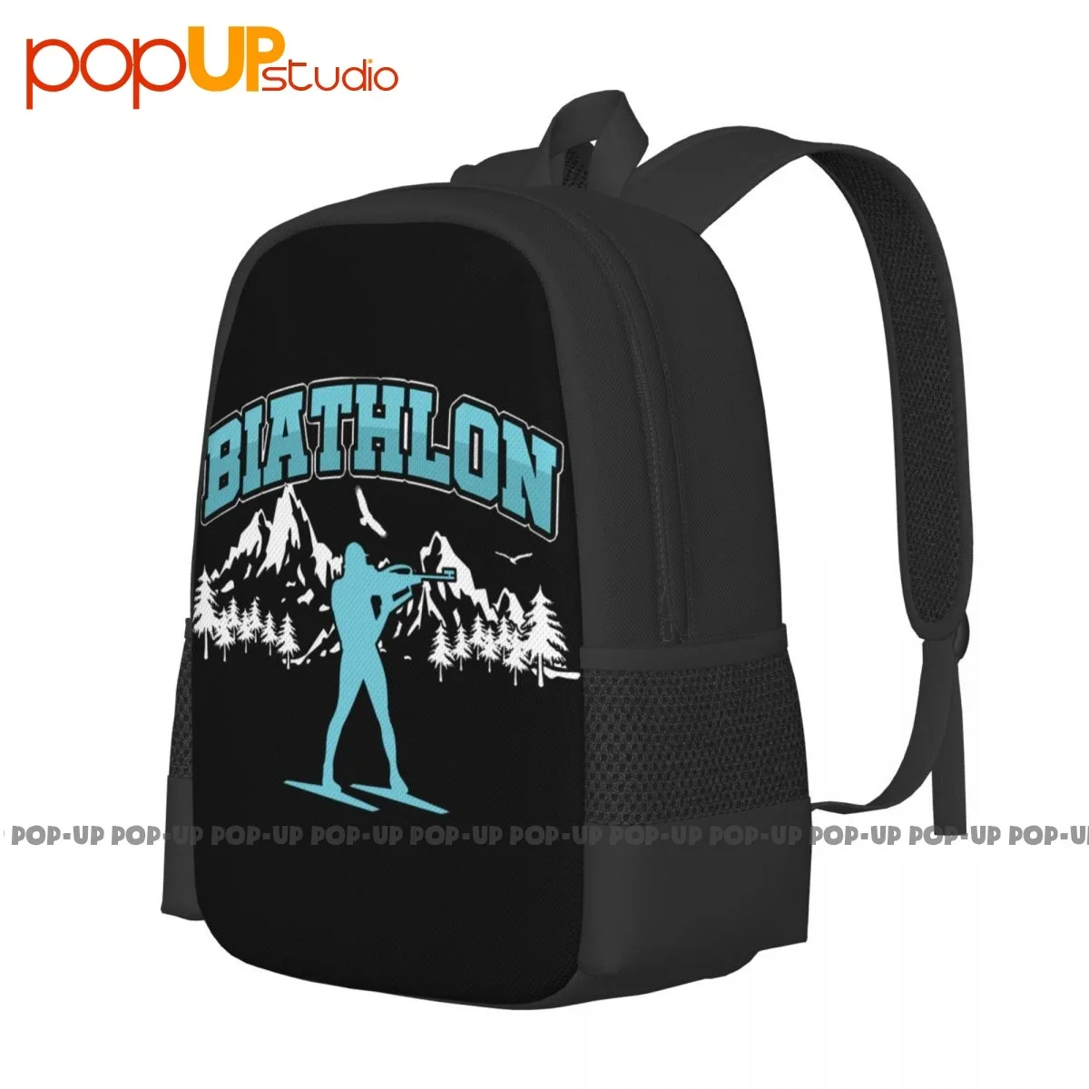 Biathlon Sport Winter Sports Rifle Shooting Skiing Iceskate Backpack Large Capacity Swimming Art Print