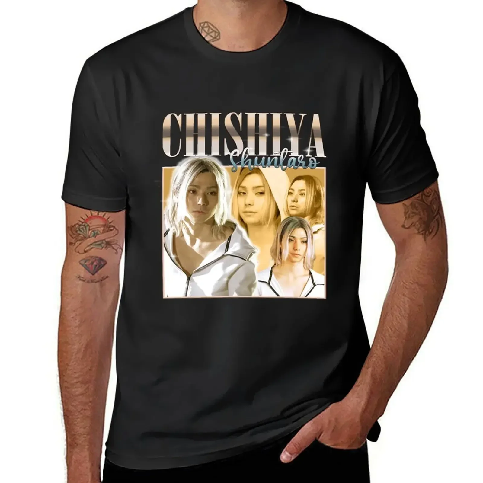 chishiya shuntaro T-Shirt vintage graphic tee vintage t shirts oversized t shirt t shirt men 100℅ cotton