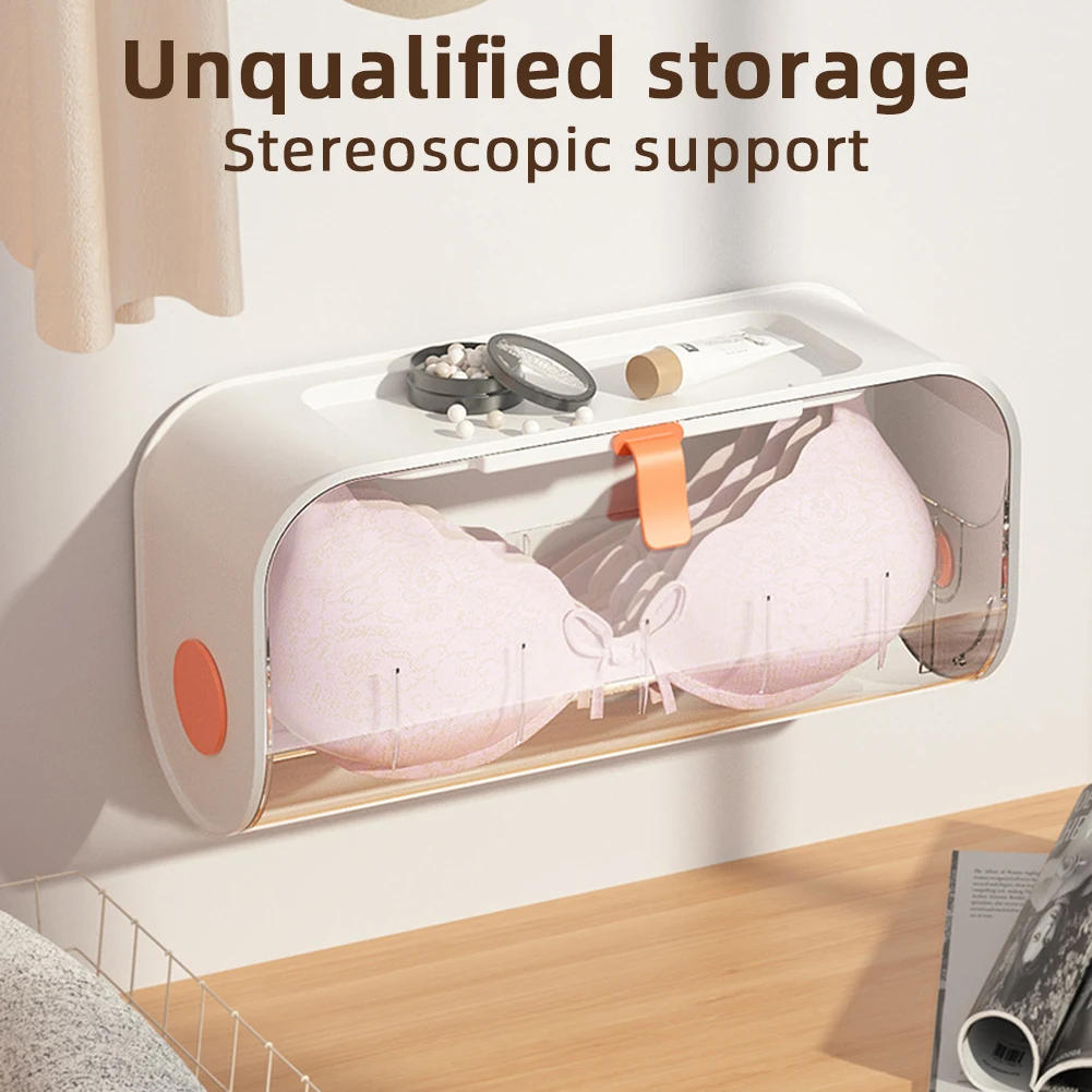 Clear Underwear Panties Storage Box With Multi Compartments Closet Organiser Bedroom Storage Organiser