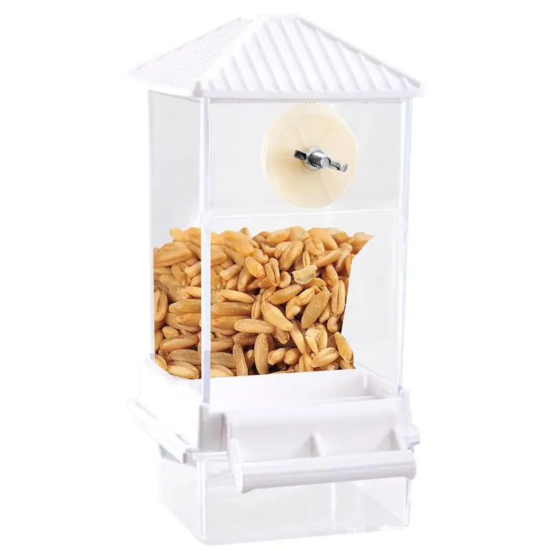 

Bird Automatic Feeder Hangable Food Dispenser For Parakeets House Window Anti-spill Bird Feeders For Outdoors Viewing Removable