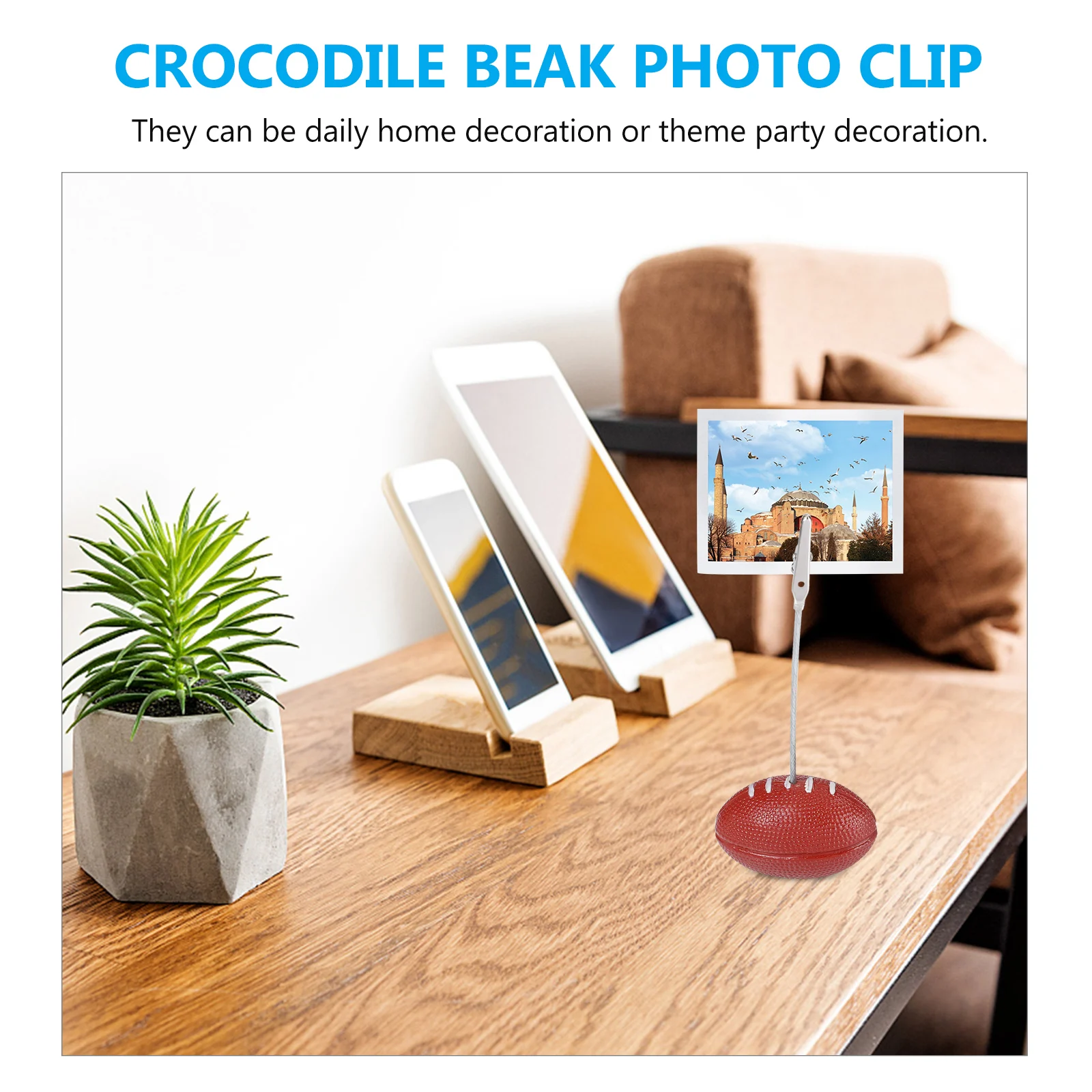 

4pcs Display Memo Notebook Cards Sport Alligator Clips Memo Holders Theme Photo Desktop Clips Holders