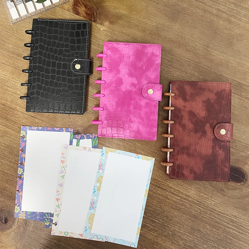 RINGNOTE A6 PU Leather Loose-leaf Notebook Premium Leather Business Office Notebook Mushroom Hole Binder Notebooks and Journals