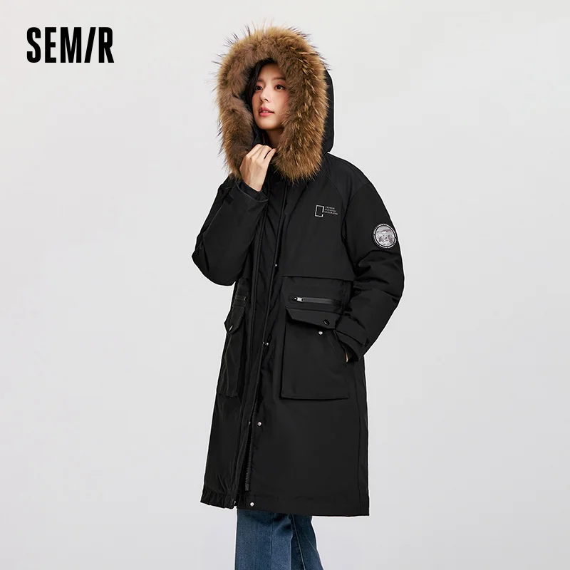 Semir Down Jacket Women Goose Down 2026 Winter New Waterproof Oil-proof Stain-proof Outerwear Warm Loose Daily Women'S Clothing