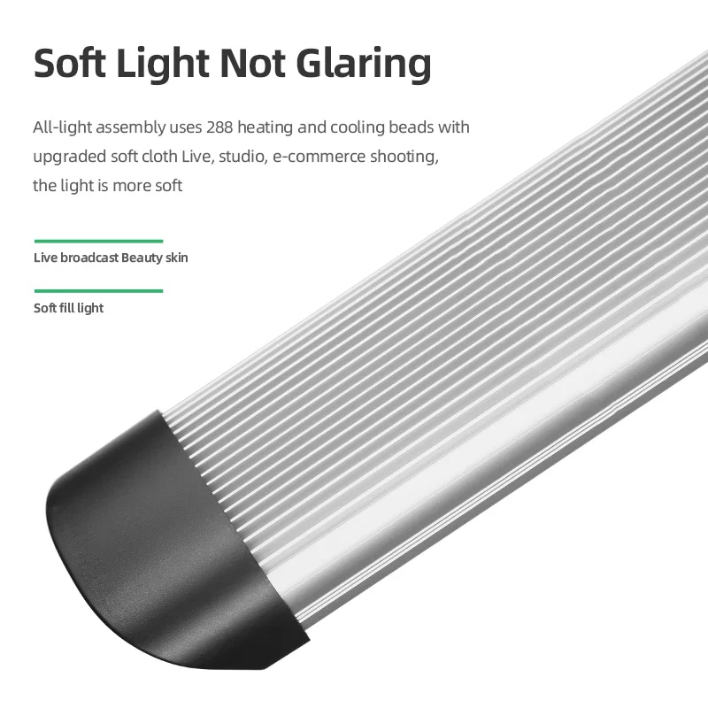 AMBITFUL AL-20 3000K-6000K 40W مزدوجة الأسلحة ملء LED الفيديو الضوئي شرائط طويلة مصباح ليد ليوتيوب Tiktok البث المباشر