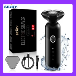 SEJOY Portable Clean Razor Men USB Electric shaver Powerful Beard Electric Razor Rechargeable Waterproof shaving Machine