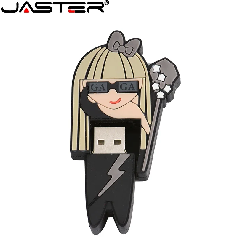JASTER Cute Girl USB Flash Drives 64GB Cartoon Boy Pen Drive 32GB Creative Gifts for Kids Memory Stick 16GB Free Key Chain 8GB - view 3