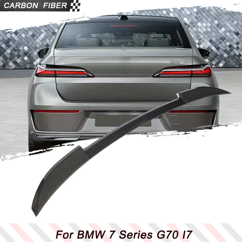 

Carbon Fiber Car Rear Roof Racing Spoiler for BMW 7 Series i7 G70 2023-2026 Car Rear Trunk Roof Spoiler Boot Wing Lip Body Kits