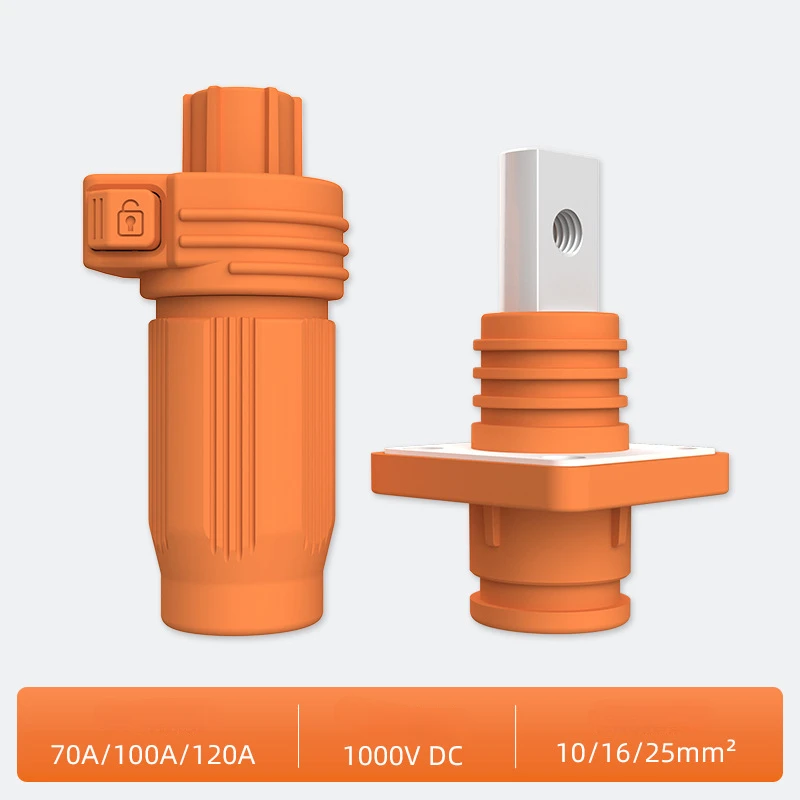 70A/100A/120A Energy Storage Connector Straight Plug Terminal Lithium Battery Cabinet Connector for PV Power Station