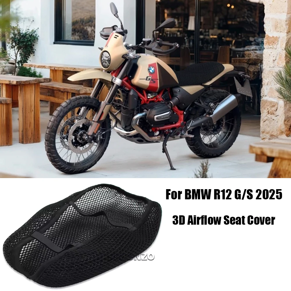 

R12 G/S 2025 Motorcycle Air flow 3D Seat Cover For BMW R12 GS R12G/S Accessories Non-slip Cushion Nylon Fabric Saddle Seat Cove