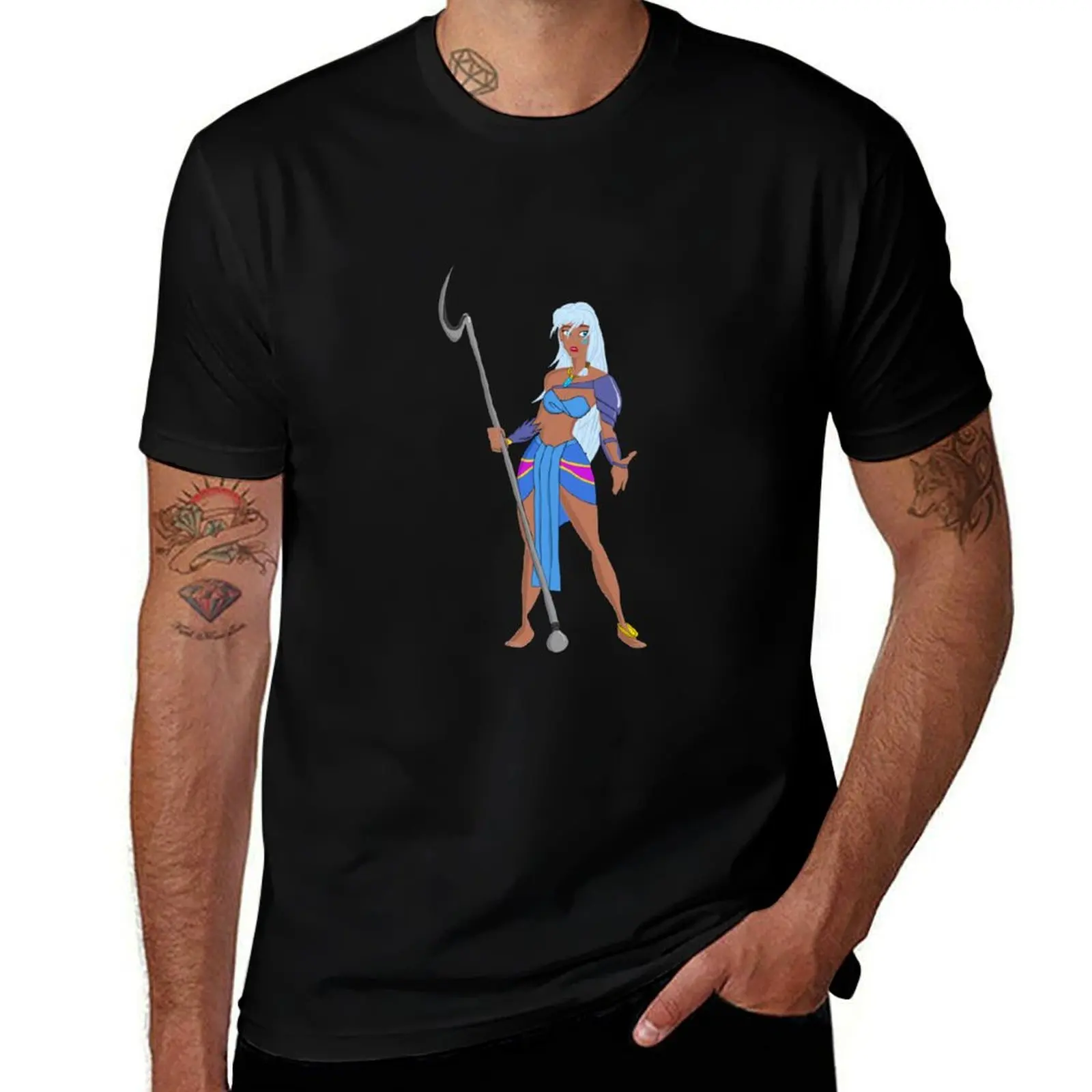 

Princess Kida standing with spear T-Shirt Work Wear Breathable Tee