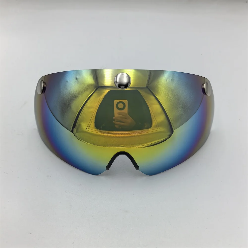 Neuer 290g Aero TT Rennrad-Helm mit Schutzbrille, Unisex Fahrrad-Sporthelm mit CB-16-Linse – Detail 3