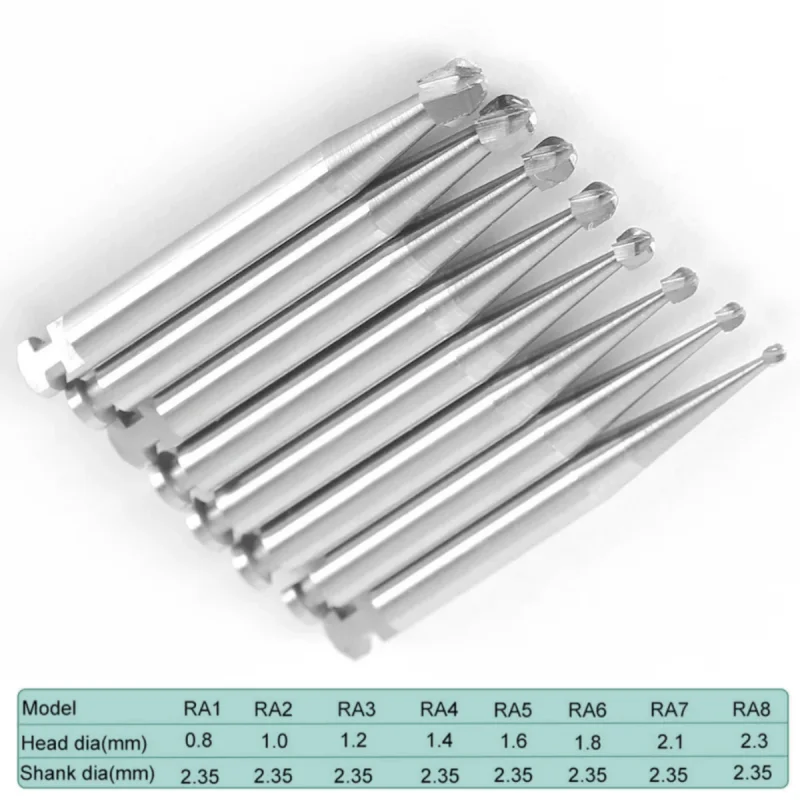 

Dental Tungsten Steel Carbide Burs Low Speed RA SeriesFor Dental Lab or Clinic Shank Diameter 2.35mm 5Pcs/Box