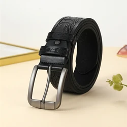 1Pc Men'S Pin Crimped Floral Belt.