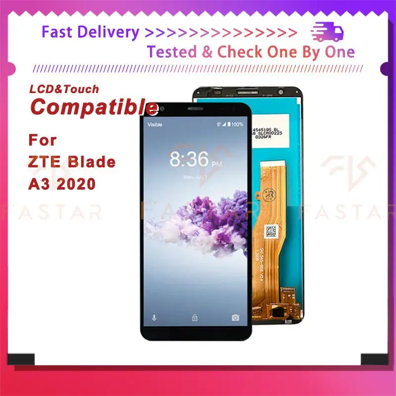 

5.45"Tested For ZTE Blade A3 2020 A32020 LCD Display Touch Digitizer Assembly Replacement Phone Screen ZTE A3 2020 lcd