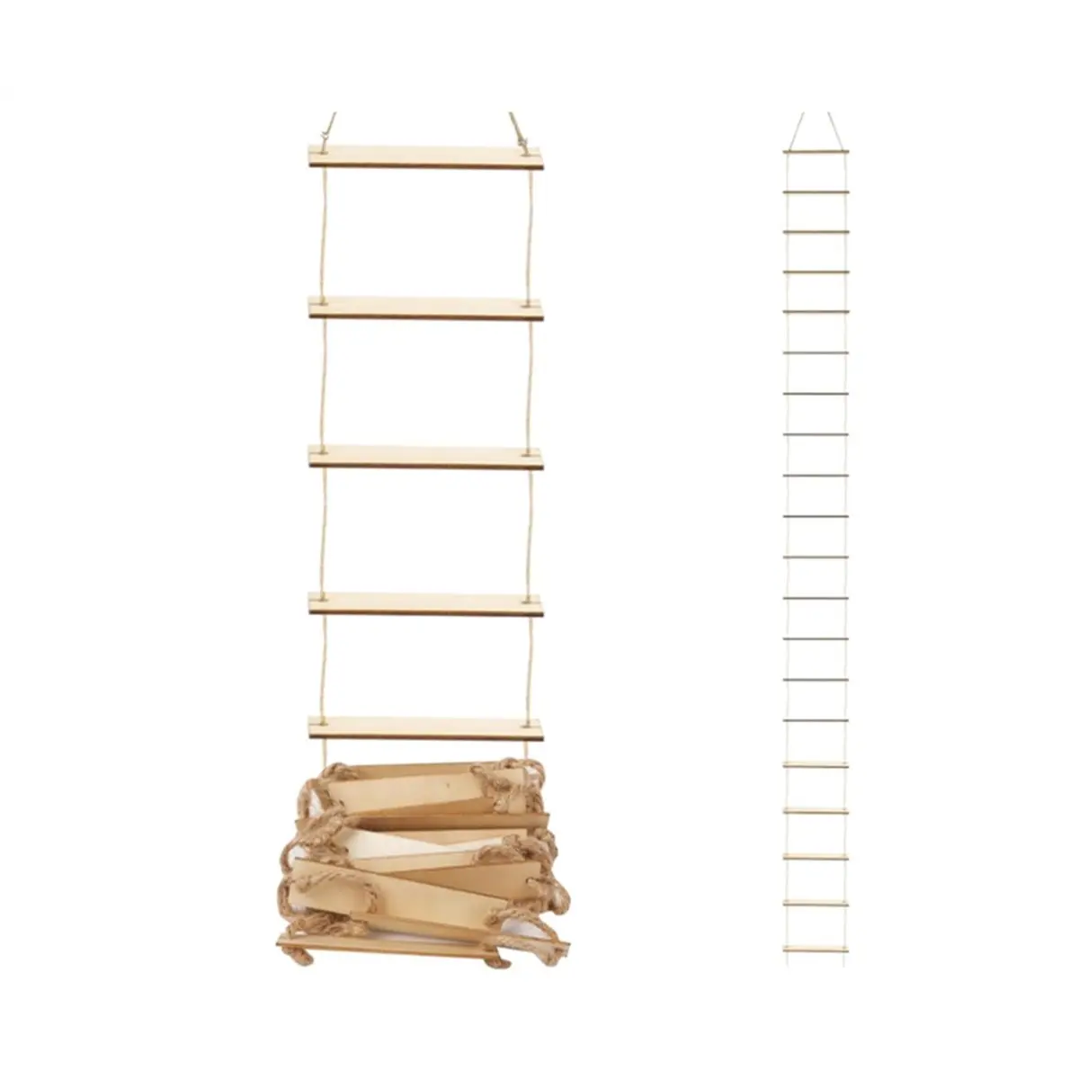 Budget-Friendly-Gnome Accessories Rope Ladder 100 X 8 cm Miniature Christmas Gnome Accessories Wooden Gnome Door Mini Ladder