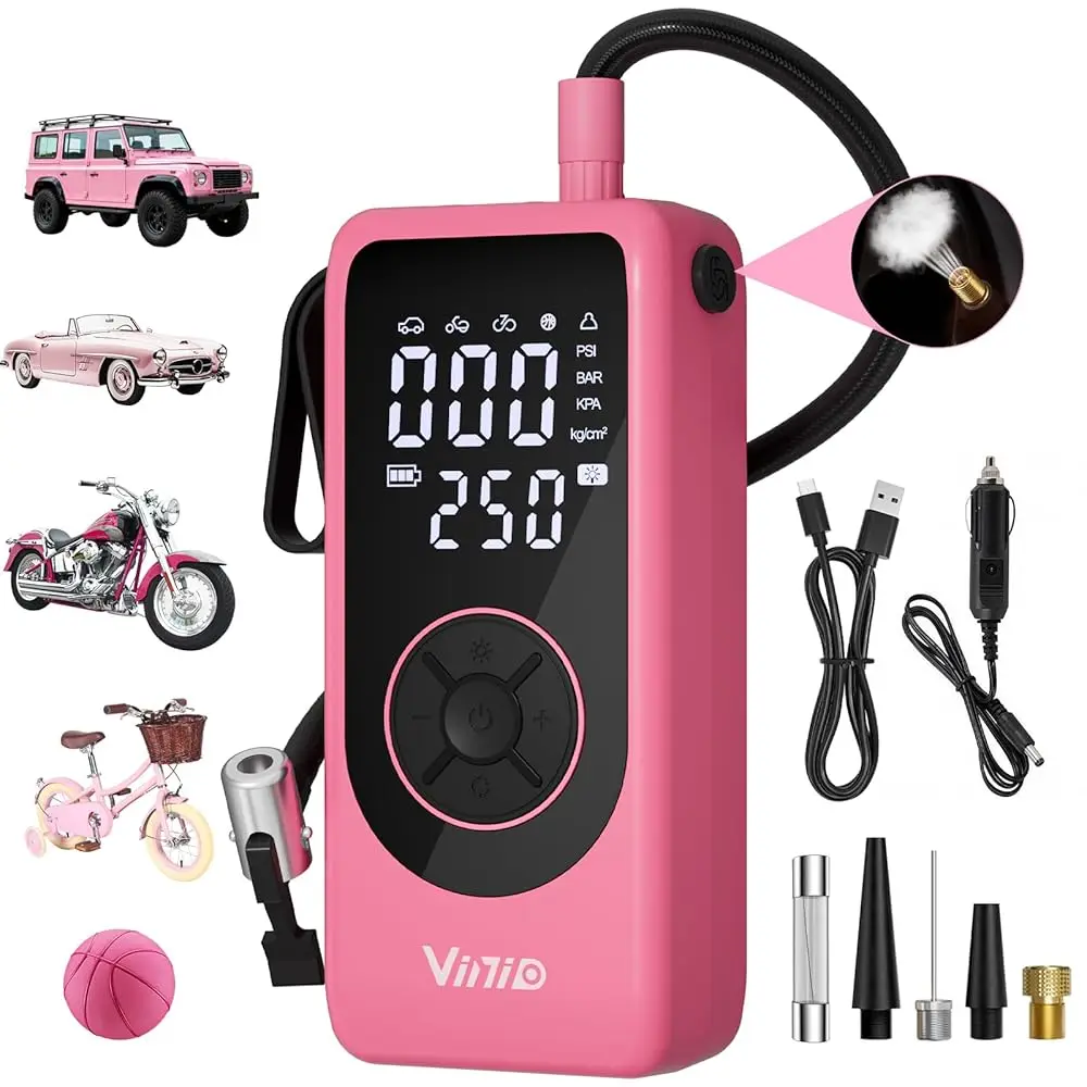 

Free ShippingFree ShippingTire Inflator Portable Air Compressor, 6000mAh Battery with Cigarette Lighter Adapter, 90W Fast Inflat